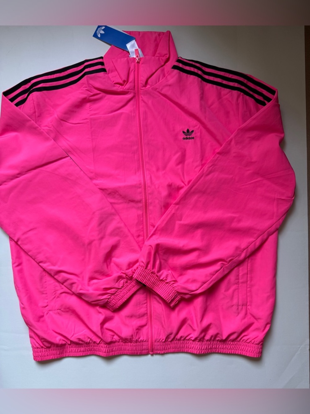 adidas Women's Oversized/Lightweight Firebird Track Jacket -Lucid Pink JV7489 - Picture 2 of 9